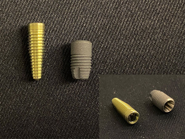 麻布十番歯科で使用している実際のインプラント体