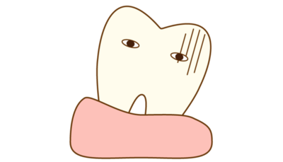 歯がぐらついているイラスト