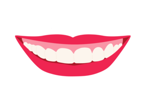 笑顔の口元のイラスト